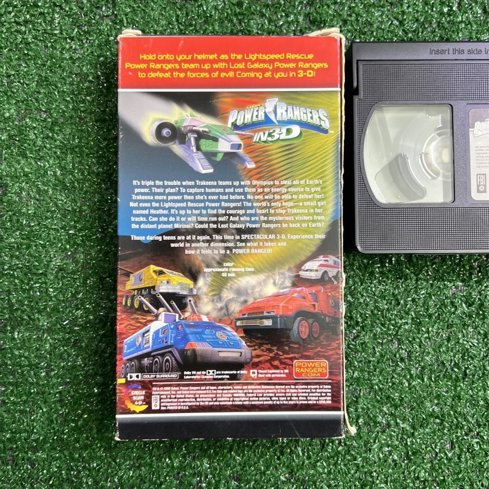 Power Rangers in 3D Triple Force! Lightspeed‎ Rescue VHS Rare 2000